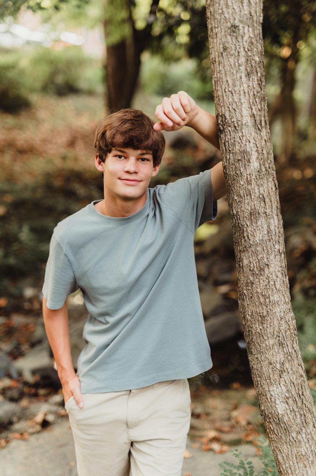 Riley | Greensboro Senior Photos at Revolution Mill - Kelly McPhail Photography