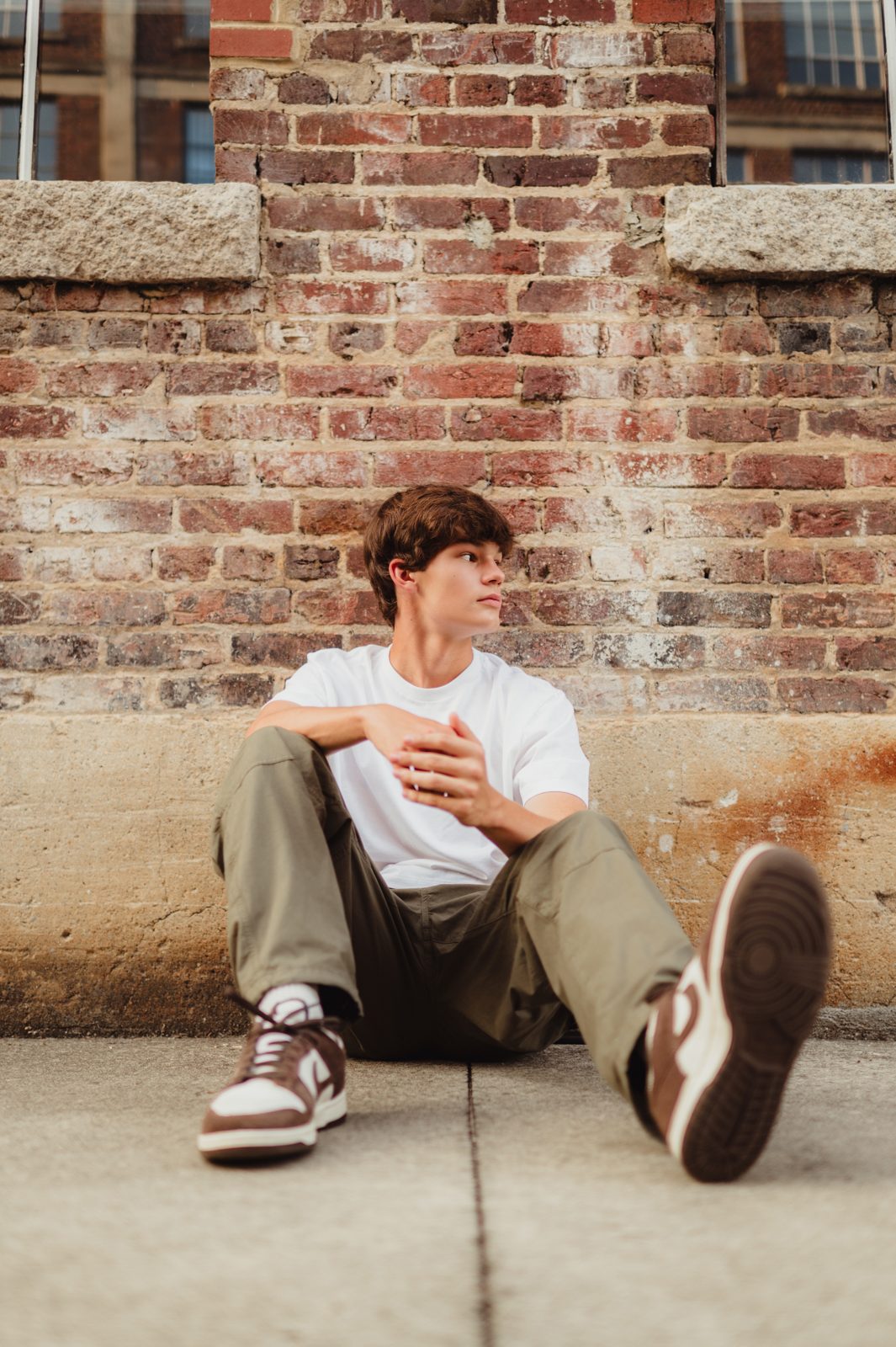 Riley | Greensboro Senior Photos at Revolution Mill - Kelly McPhail Photography