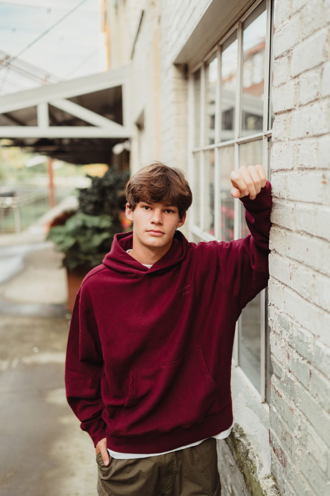 Riley | Greensboro Senior Photos at Revolution Mill - Kelly McPhail Photography