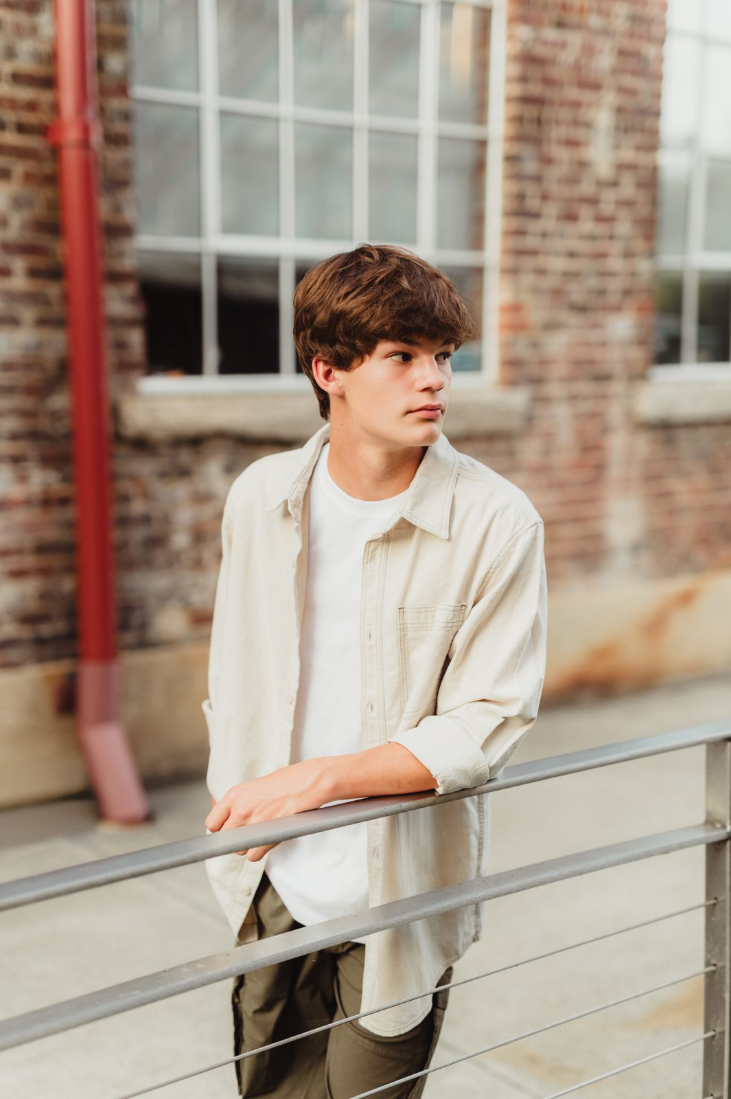 Riley | Greensboro Senior Photos at Revolution Mill - Kelly McPhail Photography