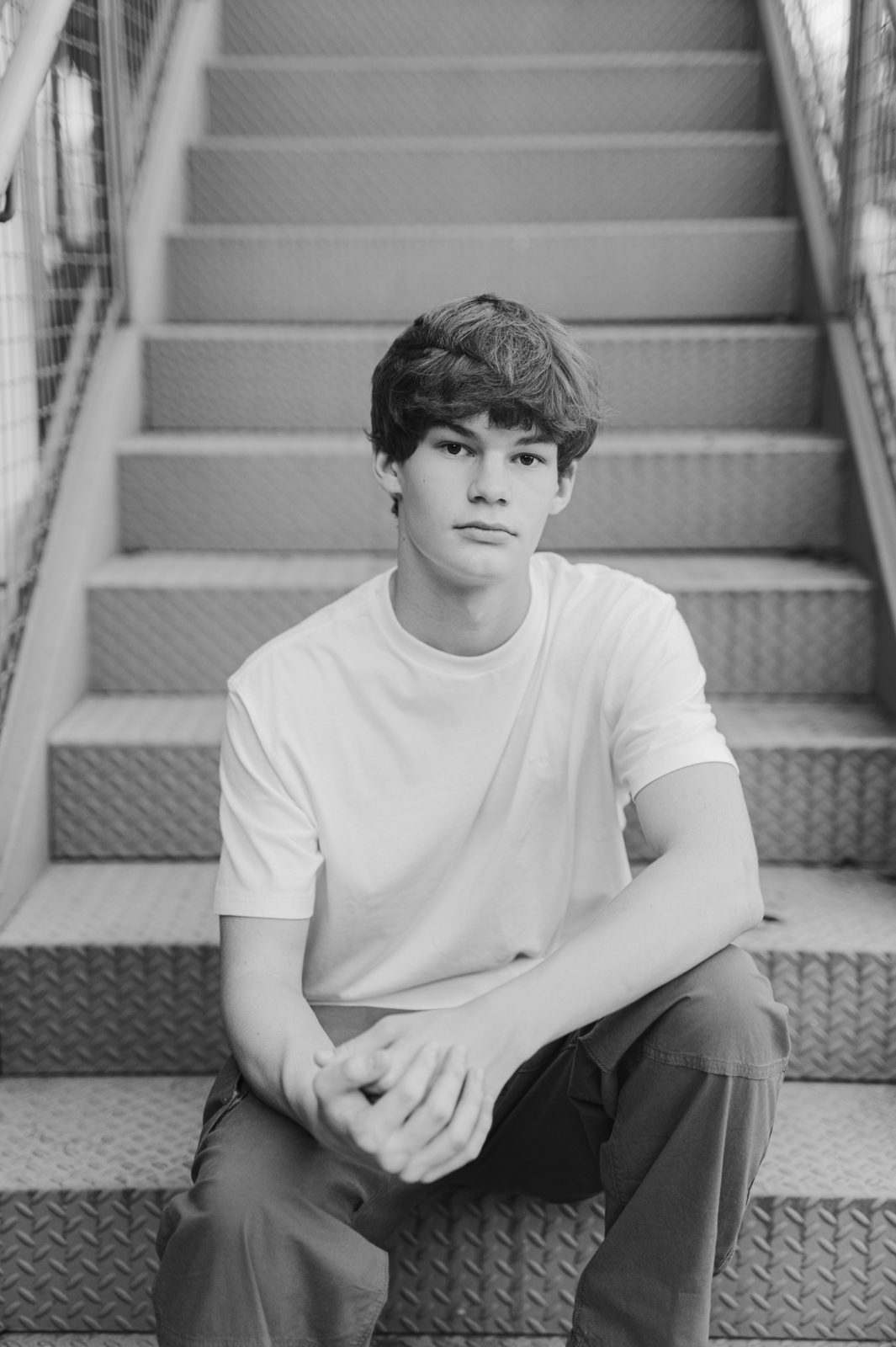 Riley | Greensboro Senior Photos at Revolution Mill - Kelly McPhail Photography