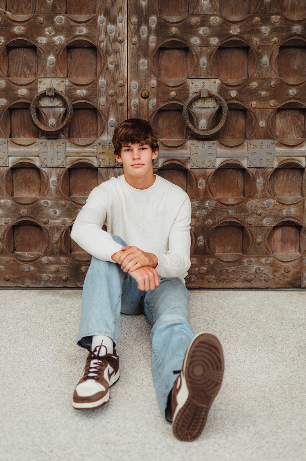 Riley | Greensboro Senior Photos at Revolution Mill - Kelly McPhail Photography