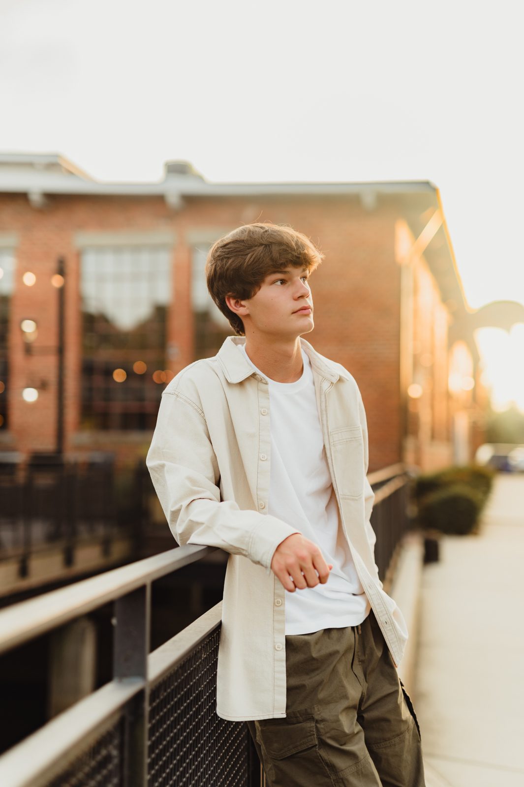 Riley | Greensboro Senior Photos at Revolution Mill - Kelly McPhail Photography
