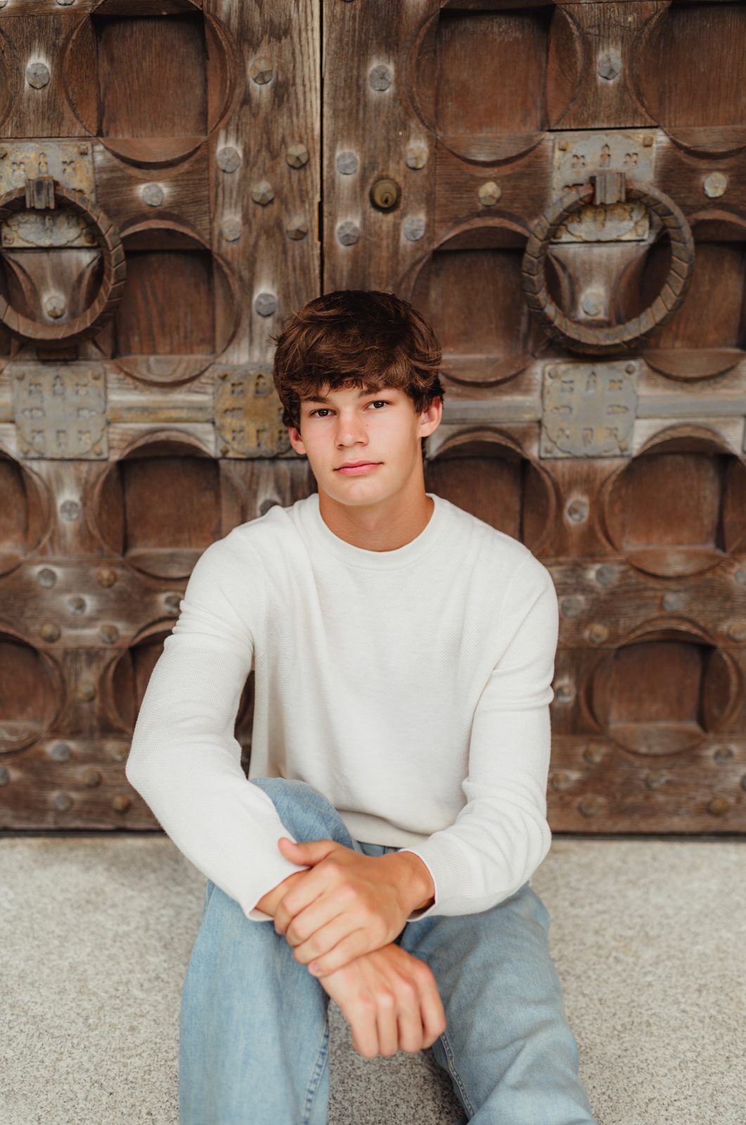 Riley | Greensboro Senior Photos at Revolution Mill - Kelly McPhail Photography