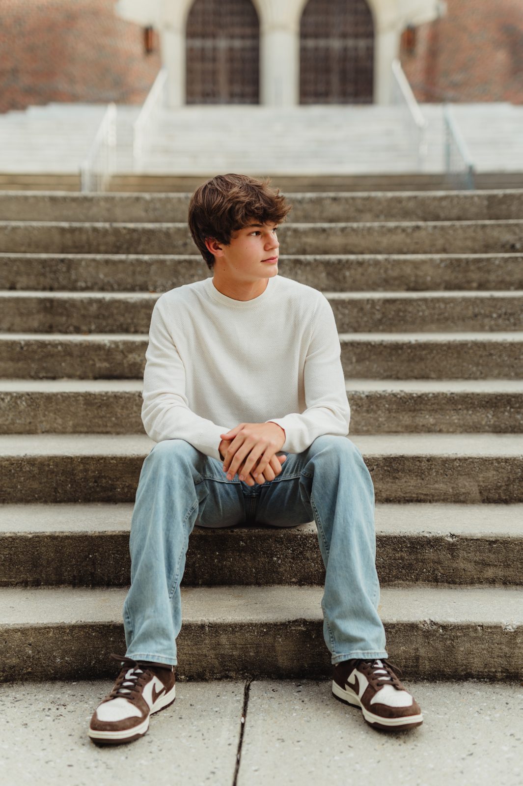 Riley | Greensboro Senior Photos at Revolution Mill - Kelly McPhail Photography