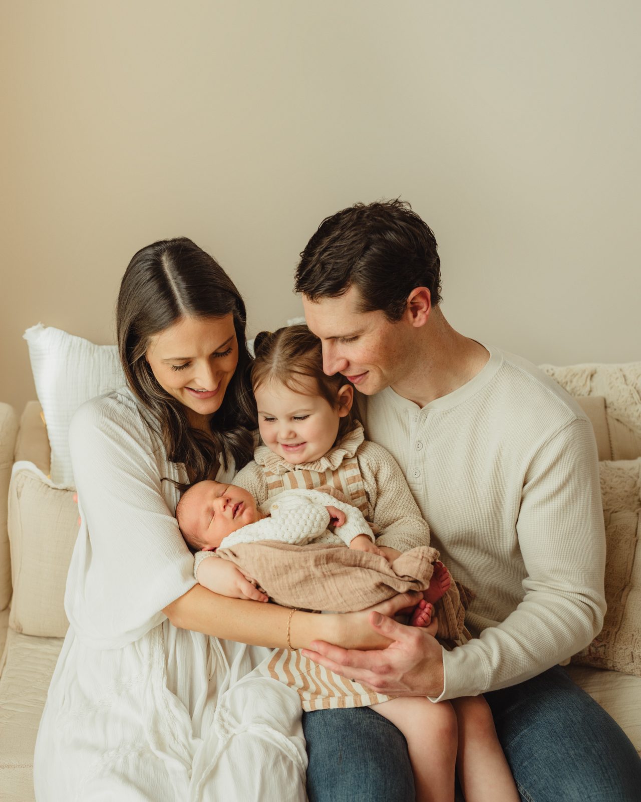 The Parisey Family: Greensboro Newborn Photography at Revolution Mill Studio - Kelly McPhail Photography